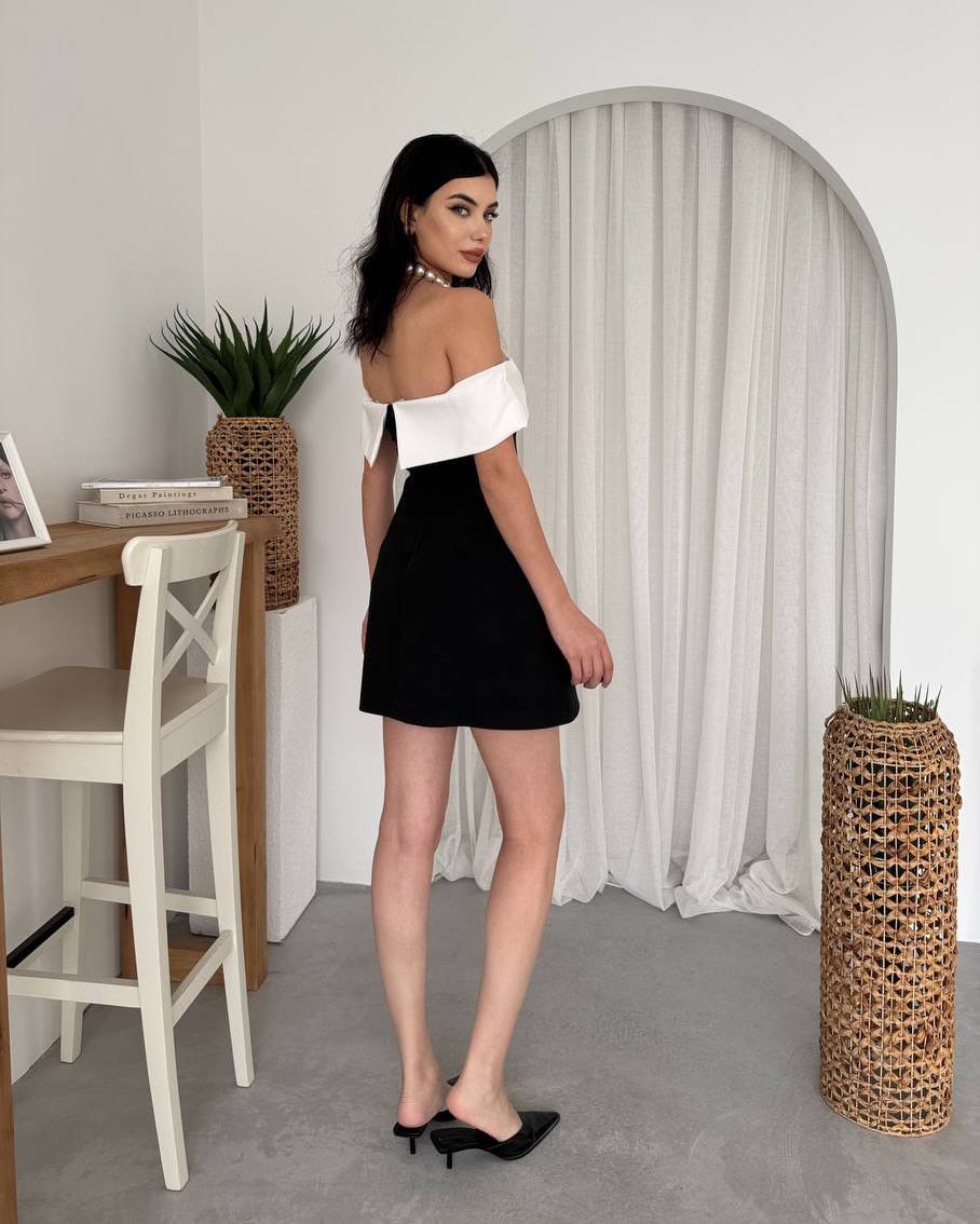 Black and White short dress