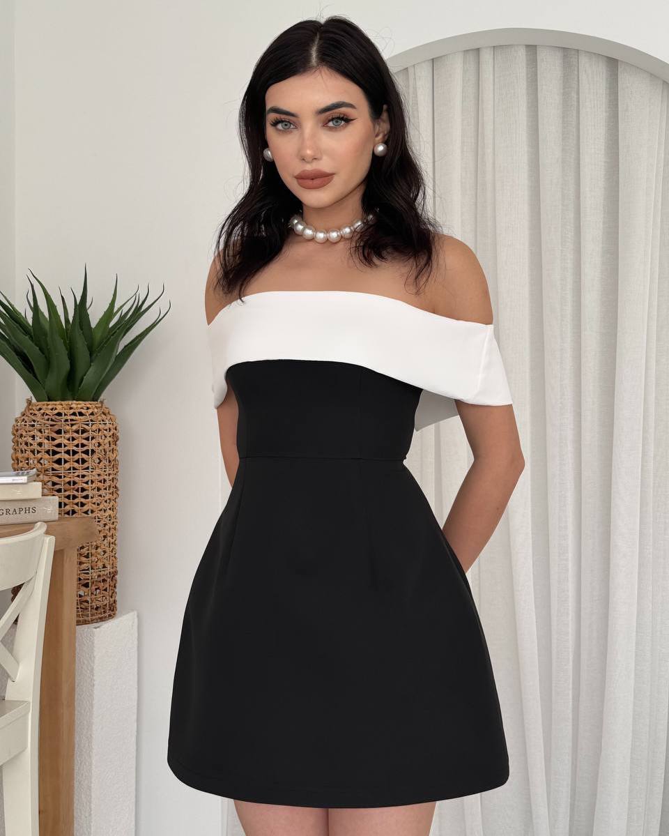 Black and White short dress