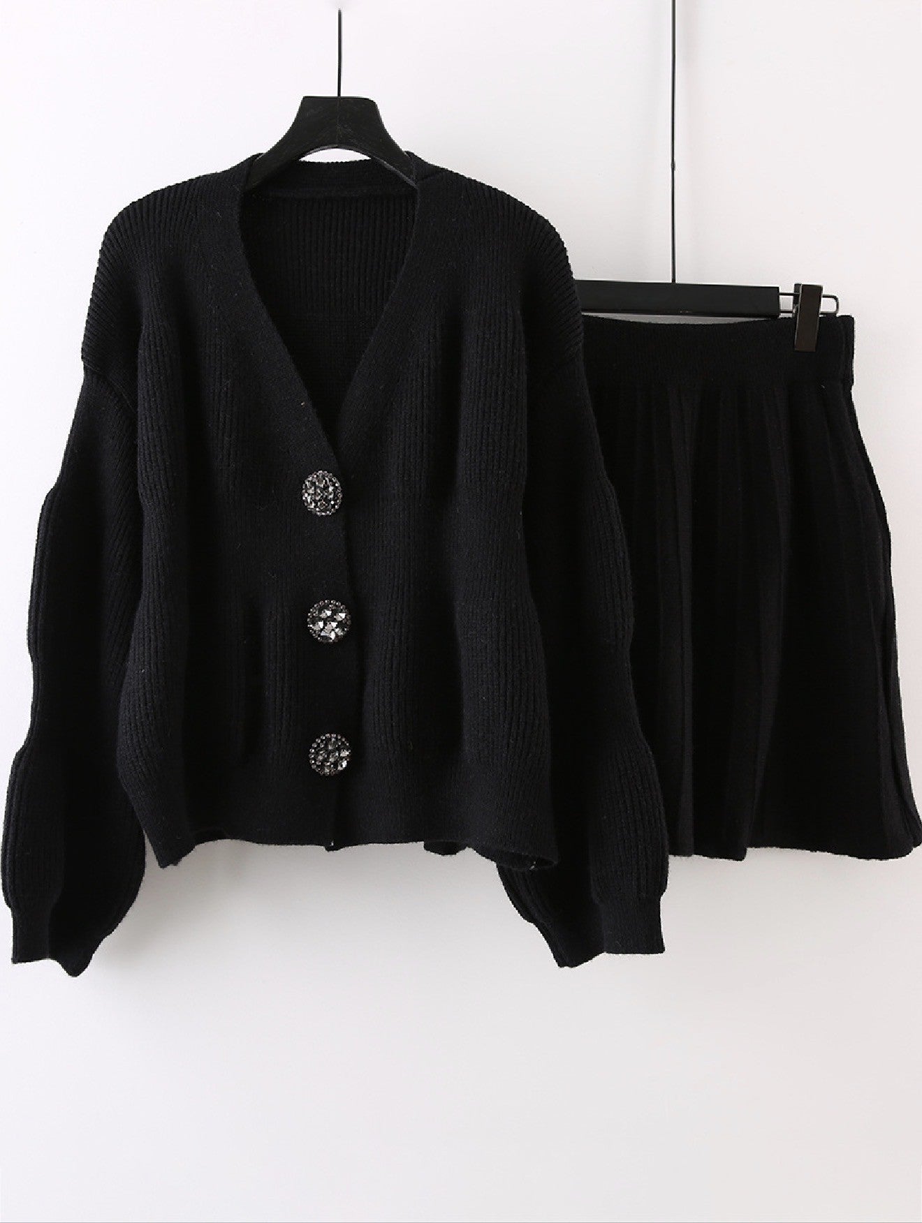 Black Cardigan and skirt set