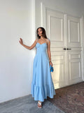 Blue long dress