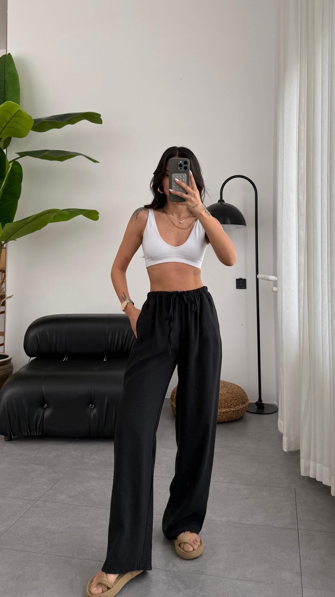 Linen Black pant